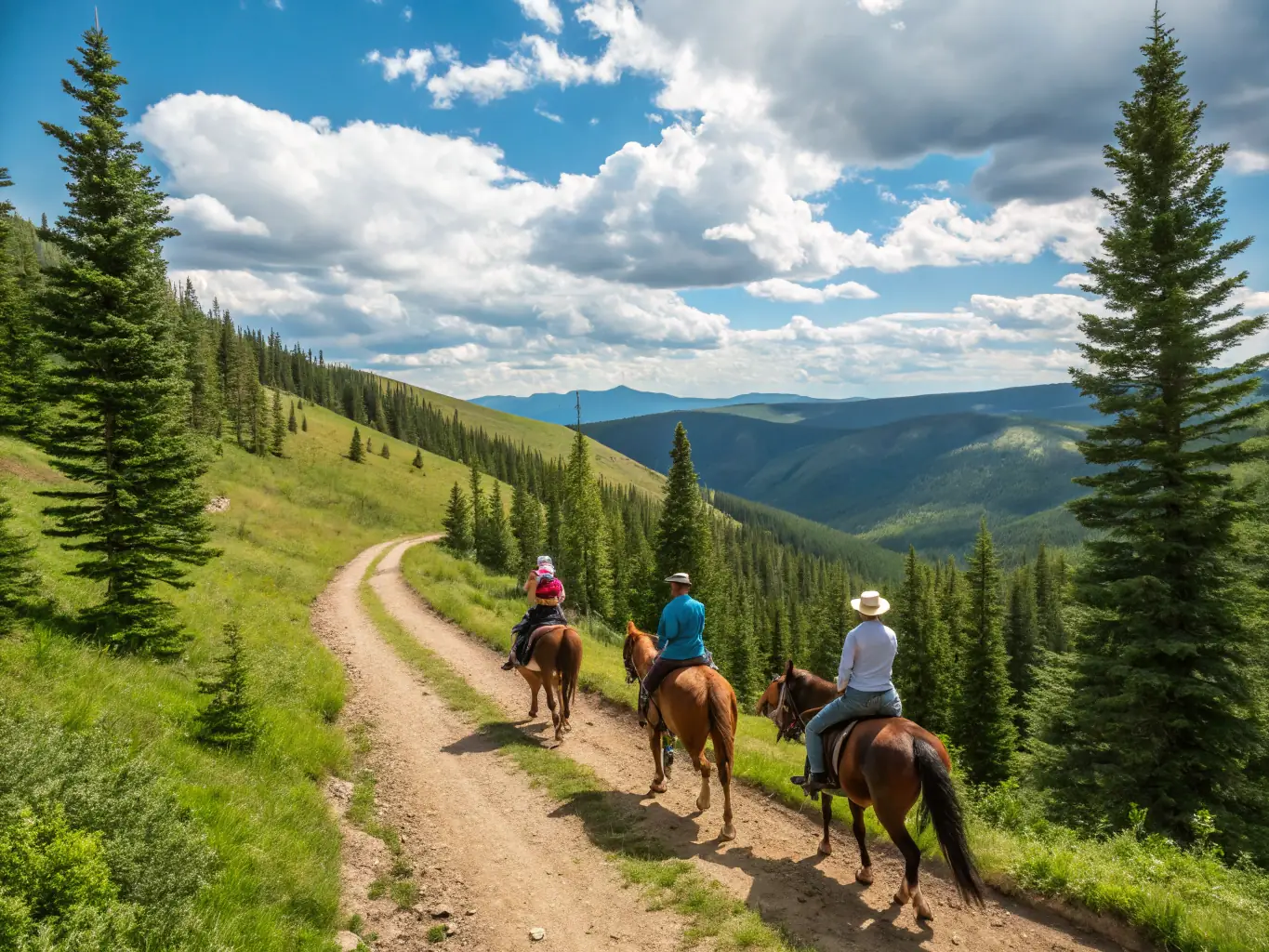 A group of riders enjoying a leisurely trail ride through the scenic countryside surrounding AERN ASSOCIATION EQUESTRE REGION NUITONNE, showcasing the recreational aspect of equestrian activities.